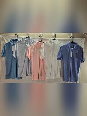 Lot of 5 Collars & Co Men's Size Small Polo Dress Shirts New with Tags
